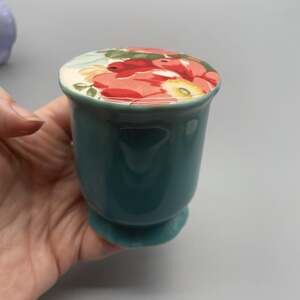 The Pioneer Woman Vintage Floral Stoneware Replacement Pepper Shaker Teal 3”